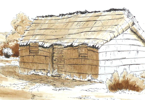 un détail des anciennes cabanes de pecheurs