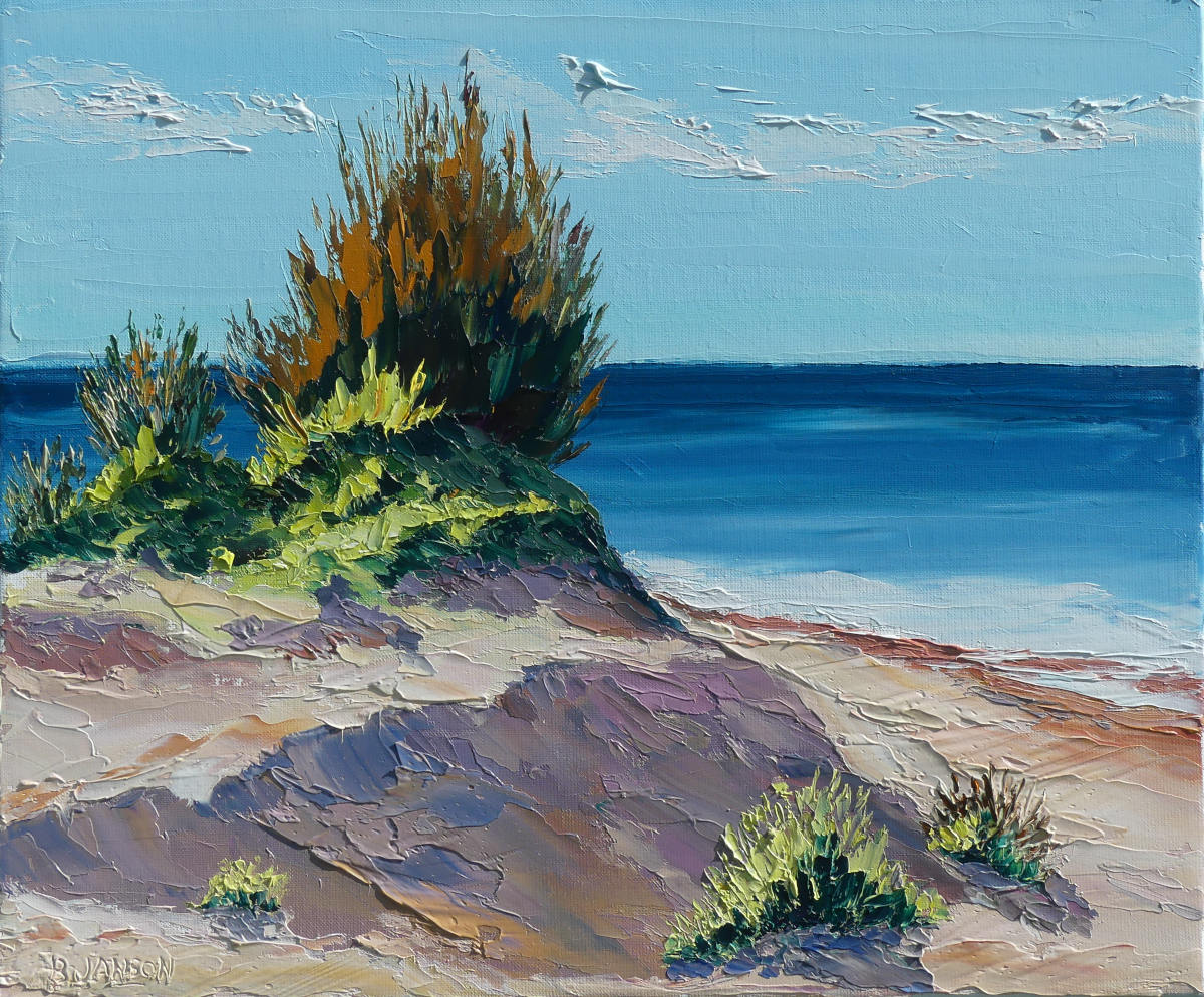 peintURE au couteau ; un aspect typîque des dunes de la côte d'opale